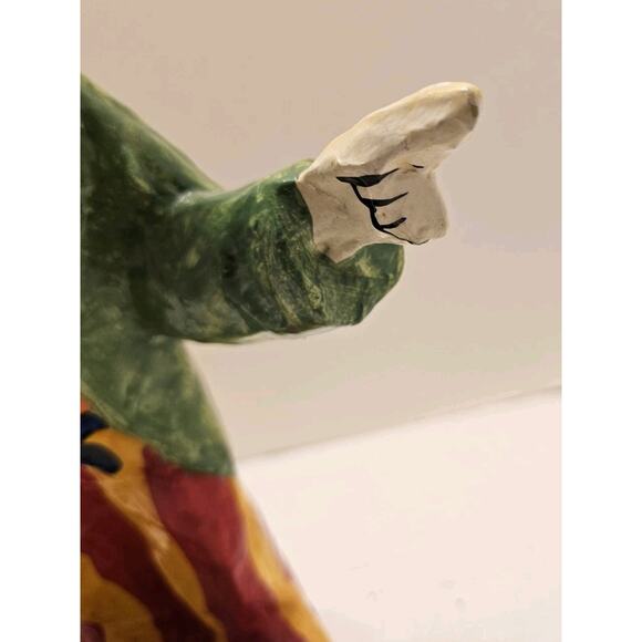 Mexican VTG 70s Art Paper Mache Clown Set of 2 Clown Figurines 14" - Picture 12 of 16